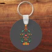 Croquet Christmas Tree Xmas  Sleutelhanger (Voorkant)