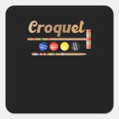 Croquet Croquet Player Vierkante Sticker (Voorkant)