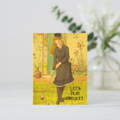  Croquet Cute Lawn Summer Cottcore Briefkaart (Staand voorkant)