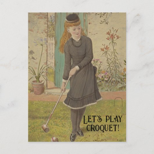  Croquet Cute Lawn Summer Cottcore Briefkaart (Voorkant)