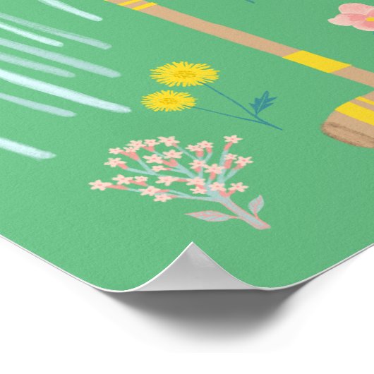 CROQUET DE HELE DAG Gazon Spelletjes Plezier Schat Poster (Hoek)