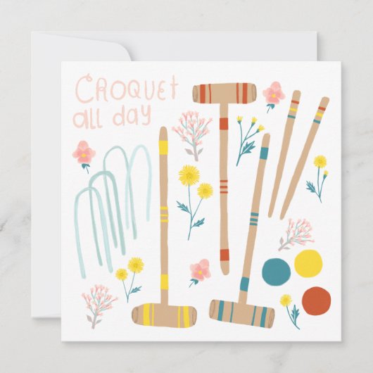 CROQUET DE HELE DAG Gazon Spelletjes Schattigee Gr (Voorkant)