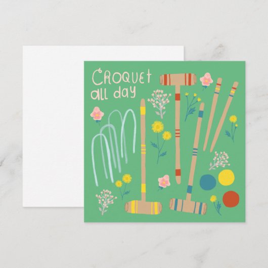 CROQUET DE HELE DAG Gazon Spelletjes Schattigee Gr (Voorkant / Achterkant)