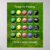 Croquet-emoties Poster (Voorkant)