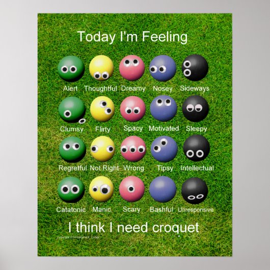 Croquet-emoties Poster (Voorkant)