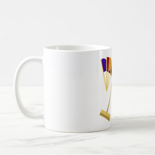 Croquet Equipment Set Mallet Balls Hoops Koffiemok (Links)