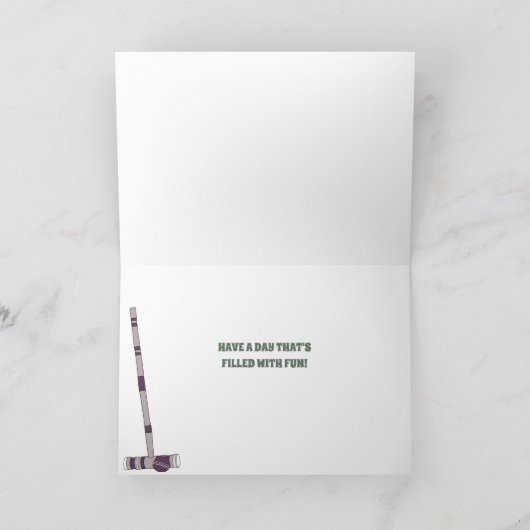 Croquet Game Custom Birthday Kaart (Binnen)