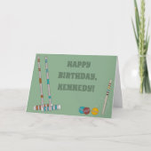 Croquet Game Custom Birthday Kaart (Voorkant)