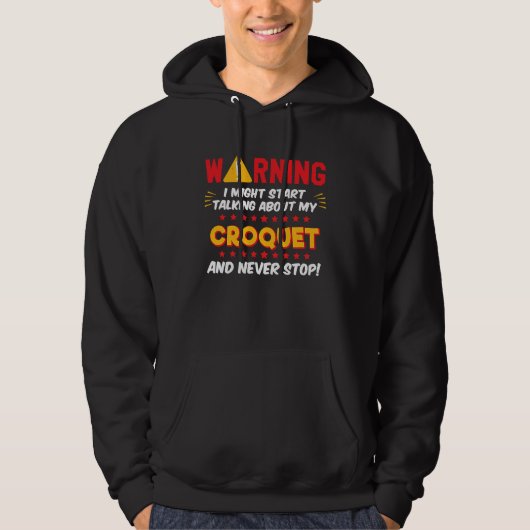 Croquet Game Player Saying Joke Graphic Hoodie (Voorkant)