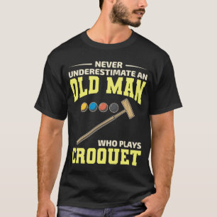 Croquet Indoor Outdoorspelers Pap Opa T-shirt