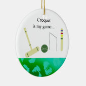 Croquet is mijn spel keramisch ornament (Rechts)