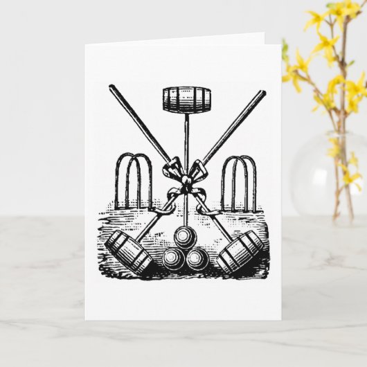 Croquet Kaart (Gele Bloem)