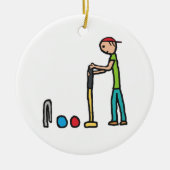 Croquet Keramisch Ornament (Voorkant)