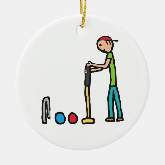 Croquet Keramisch Ornament (Voorkant)