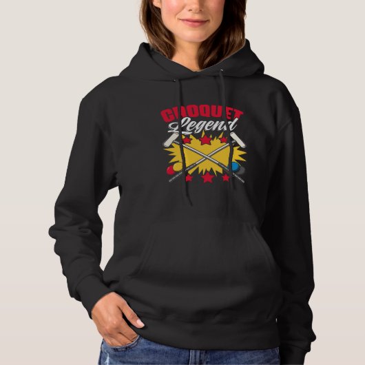 Croquet Legend  Croquet Player Croqueting Croquet Hoodie (Voorkant)