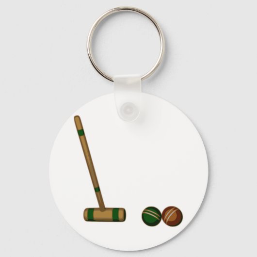 Croquet Mallet en Balls Sleutelhanger (Voorkant)