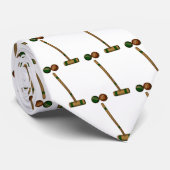 Croquet Mallet en Balls Stropdas (Opgerold)