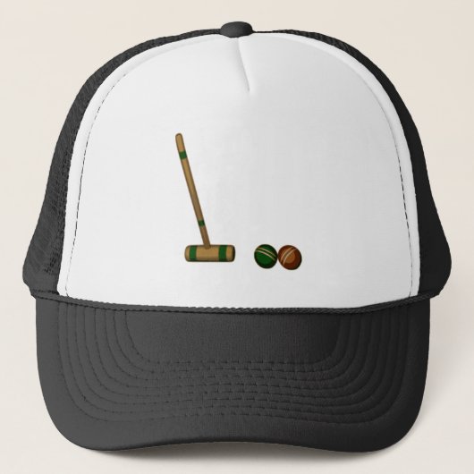 Croquet Mallet en Balls Trucker Pet (Voorkant)