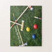 Croquet Mallets en Balls Jigzaag Puzzle Legpuzzel (Verticaal)