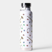 Croquet Mallets Wickets Boho Chic Gepersonaliseerd Waterfles (Rechts)