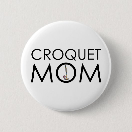 Croquet mama ronde button 5,7 cm (Voorkant)