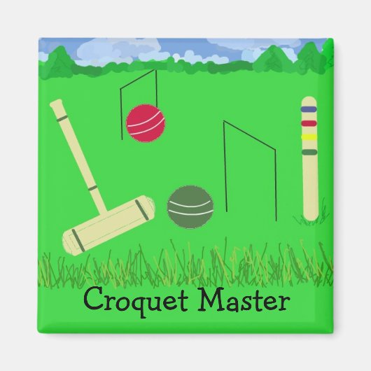 Croquet Meester Magneet (Voorkant)
