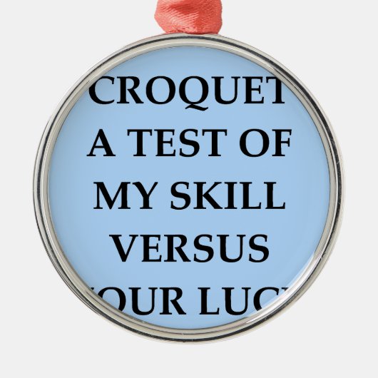 croquet metalen ornament (Voorkant)