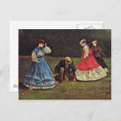 Croquet op Homer Winslow (beste kwaliteit) Briefkaart (Voorkant / Achterkant)