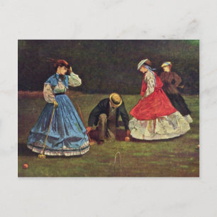 Croquet op Homer Winslow (beste kwaliteit) Briefkaart