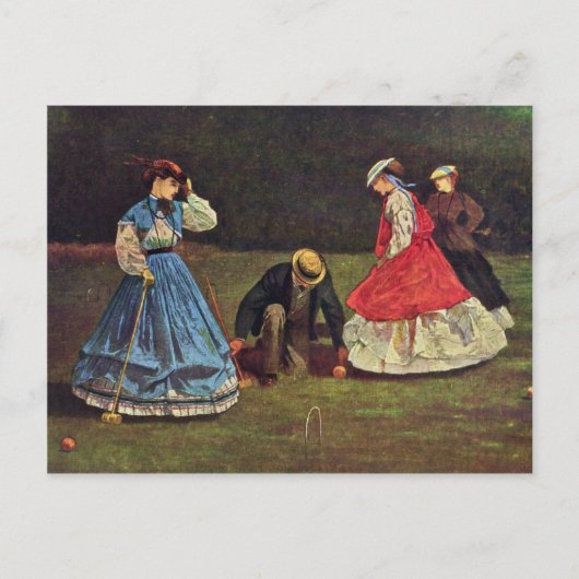 Croquet op Homer Winslow (beste kwaliteit) Briefkaart (Voorkant)