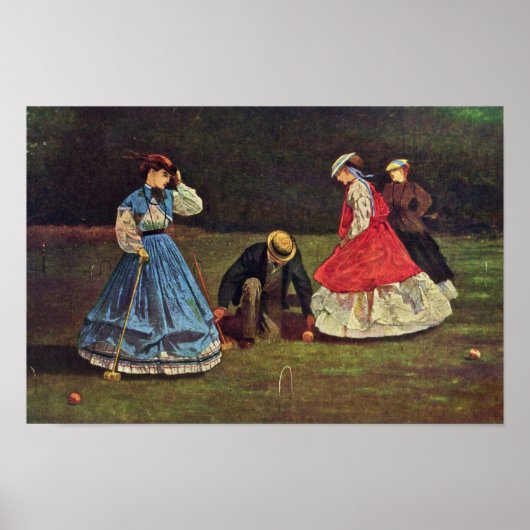 Croquet op Homer Winslow (beste kwaliteit) Poster (Voorkant)