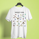 Croquet Patroon Wicket Cool Schattige Hand-geïllus T-shirt
