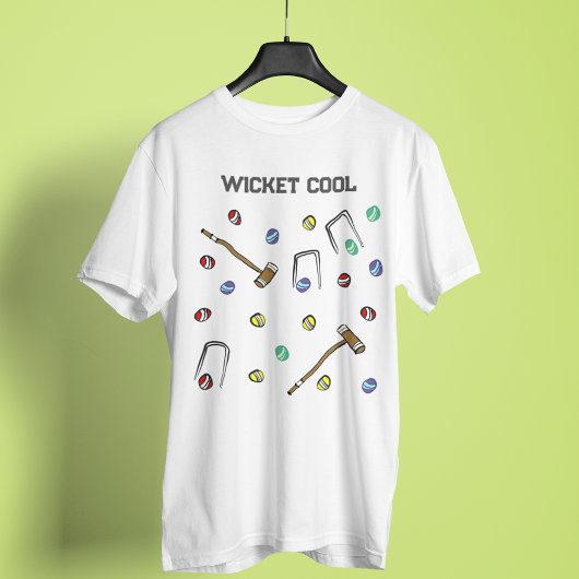 Croquet Patroon Wicket Cool Schattige Hand-geïllus T-shirt