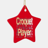 Croquet Player Extraordinaire Keramisch Ornament (Rechts)