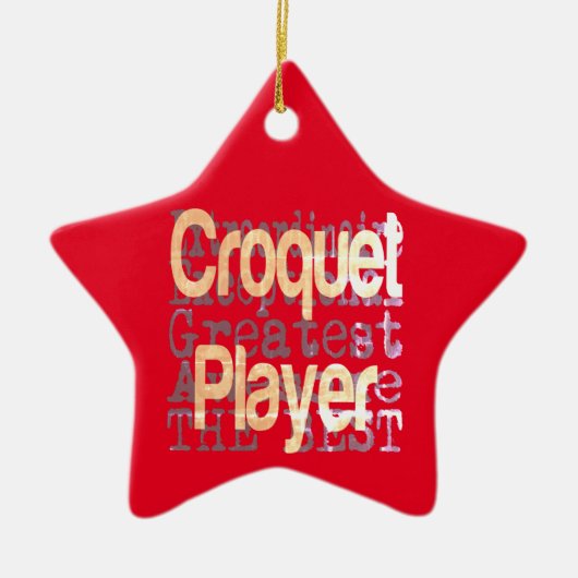 Croquet Player Extraordinaire Keramisch Ornament (Voorkant)