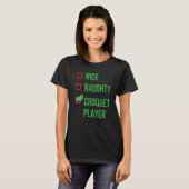 Croquet Player Funny Pajama Kerstmis T-shirt (Voorkant volledig)