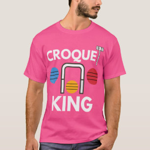 Croquet Player Wicket Club Gazonspel Gezegde Grapp T-shirt