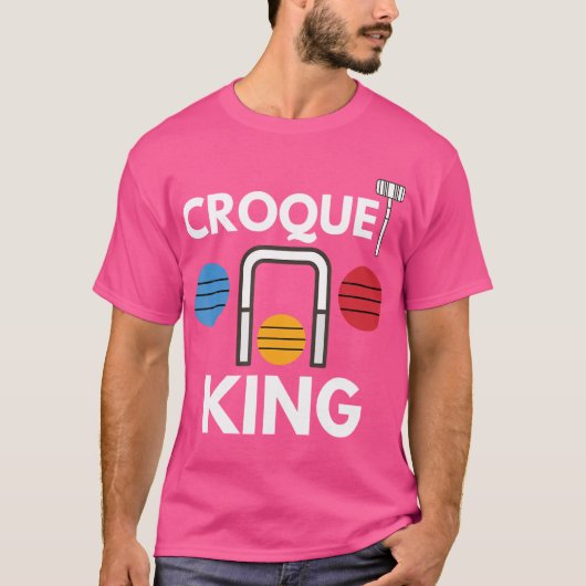Croquet Player Wicket Club Gazonspel Gezegde Grapp T-shirt (Voorkant)