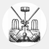 Croquet Ronde Sticker (Voorkant)