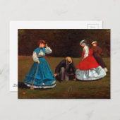 Croquet Scene van Winslow Homer (1866) Briefkaart (Voorkant / Achterkant)