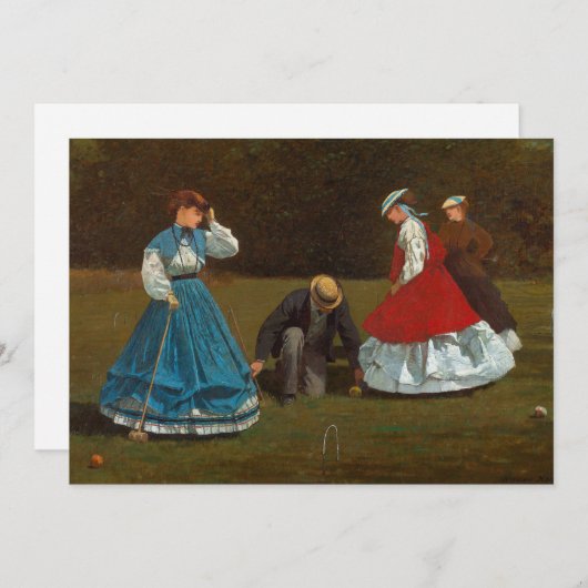Croquet-scène | Winslow Homer (Voorkant / Achterkant)