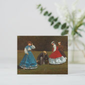 Croquet-scène | Winslow Homer Briefkaart (Staand voorkant)