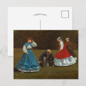 Croquet-scène | Winslow Homer Briefkaart (Voorkant / Achterkant)