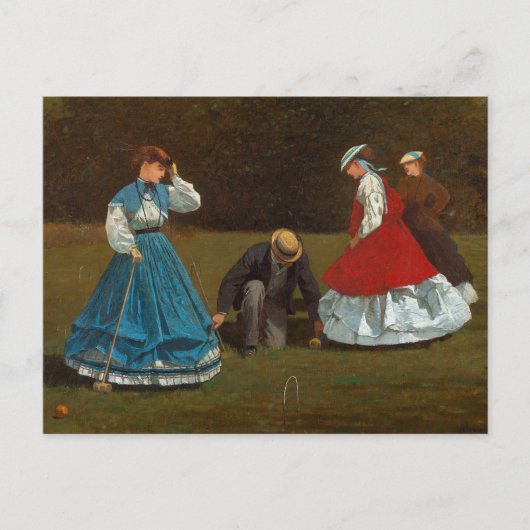 Croquet-scène | Winslow Homer Briefkaart (Voorkant)
