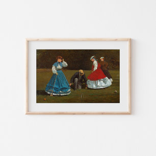 Croquet-scène Winslow Homer Poster