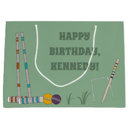 Croquet Set, Jade Green, Persoonlijk Groot Cadeauzakje