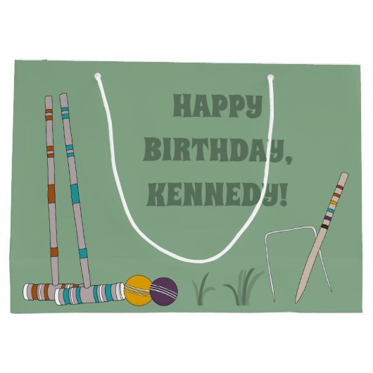 Croquet Set, Jade Green, Persoonlijk Groot Cadeauzakje (Achterkant)