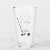Croquet Set, Lawn Games, aangepast Glas (Achterkant)