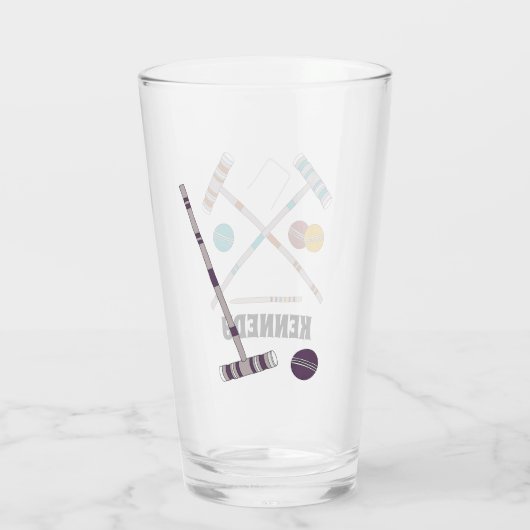Croquet Set, Lawn Games, aangepast Glas (Achterkant)