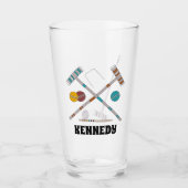 Croquet Set, Lawn Games, aangepast Glas (Voorkant)
